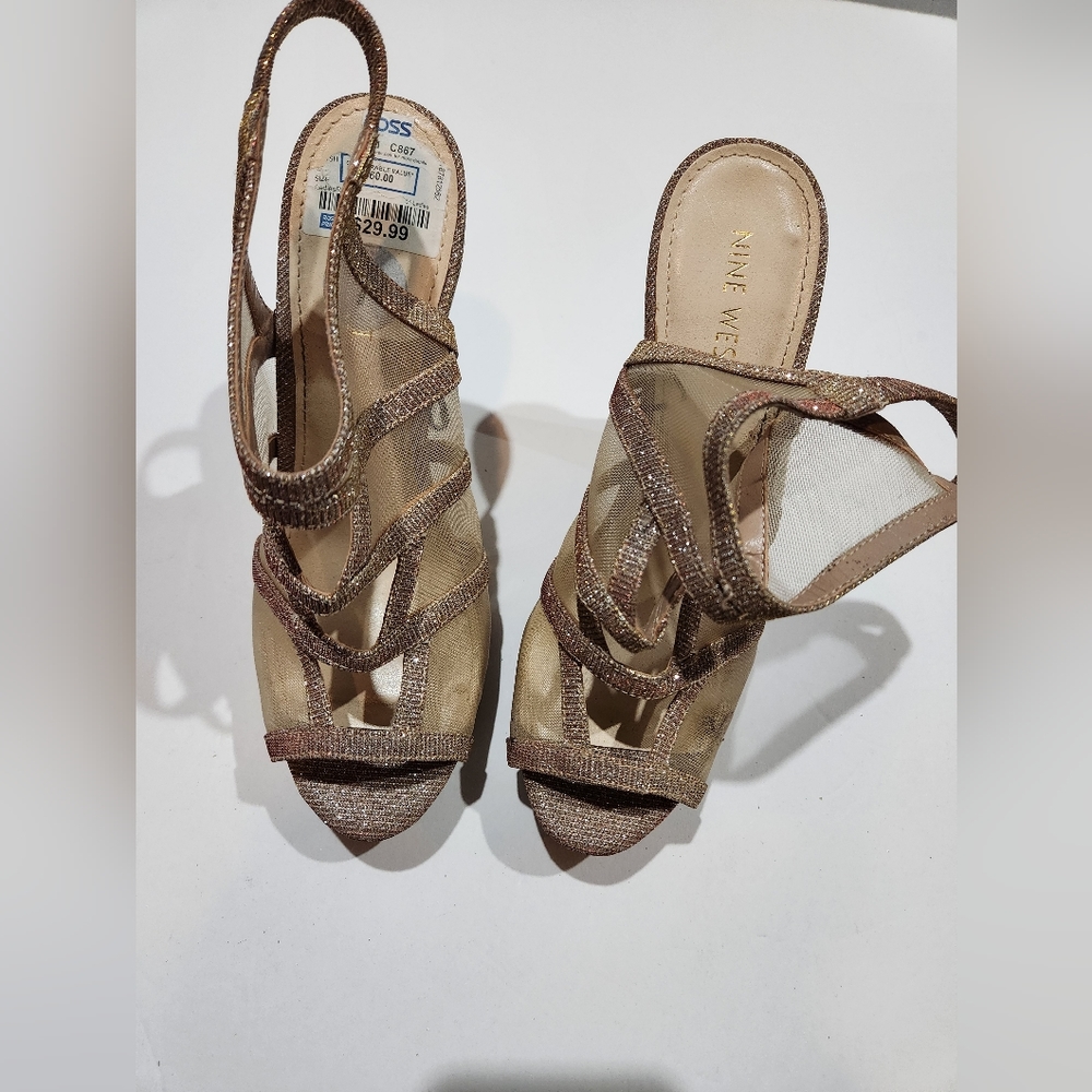Nine west Metallic heels